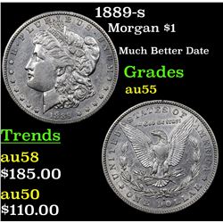 1889-s Morgan Dollar $1 Grades Choice AU