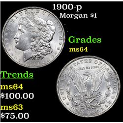 1900-p Morgan Dollar $1 Grades Choice Unc