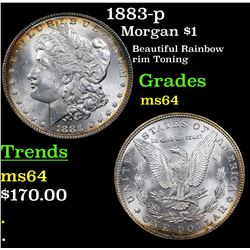 1883-p Morgan Dollar $1 Grades Choice Unc