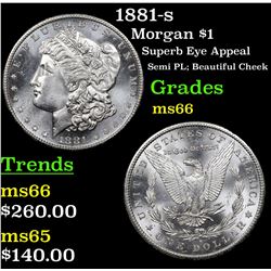 1881-s Morgan Dollar $1 Grades GEM+ Unc