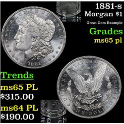 1881-s Morgan Dollar $1 Grades GEM Unc PL