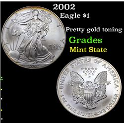 2002 Silver Eagle Dollar $1 Grades Mint State