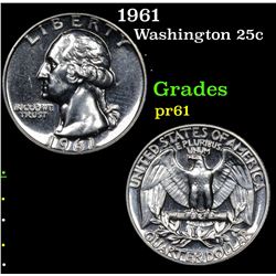 Proof 1961 Washington Quarter 25c Grades Proof