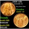 Image 1 : 1909 vdb Lincoln Cent 1c Grades Choice+ Unc RD