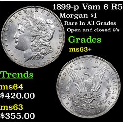 1899-p Vam 6 R5 Morgan Dollar $1 Grades Select+ Unc