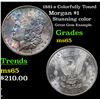 Image 1 : 1881-s Colorfully Toned Morgan Dollar $1 Grades GEM Unc