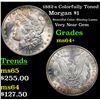 Image 1 : 1882-s Colorfully Toned Morgan Dollar $1 Grades Choice+ Unc