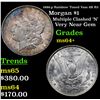 Image 1 : 1886-p Rainbow Toned Vam 6B R5 Morgan Dollar $1 Grades Choice+ Unc