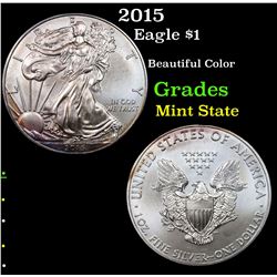 2015 Silver Eagle Dollar $1 Grades Mint State