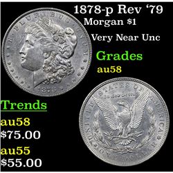 1878-p Rev '79 Morgan Dollar $1 Grades Choice AU/BU Slider