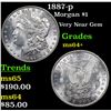 Image 1 : 1887-p Morgan Dollar $1 Grades Choice+ Unc