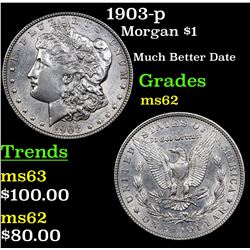 1903-p Morgan Dollar $1 Grades Select Unc