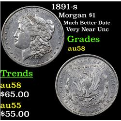 1891-s Morgan Dollar $1 Grades Choice AU/BU Slider