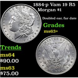 1884-p Vam 19 R5 Morgan Dollar $1 Grades Select+ Unc