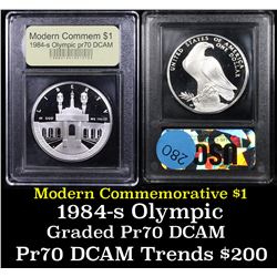 Proof 1984-S Olympic Modern Commem Dollar $1 Graded GEM++ Proof Deep Cameo By USCG