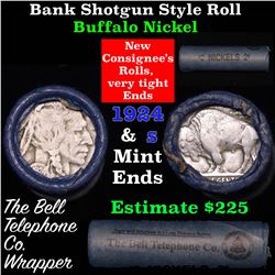 Buffalo Nickel Shotgun Roll in Old Bank Style 'Bell Telephone'  Wrapper 1924 & s Mint Ends Grades