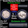 Image 1 : Buffalo Nickel Shotgun Roll in Old Bank Style 'Bell Telephone'  Wrapper 1924 & s Mint Ends Grades