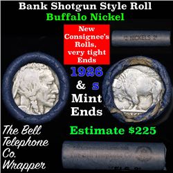 Buffalo Nickel Shotgun Roll in Old Bank Style 'Bell Telephone'  Wrapper 1926 & s Mint Ends Grades