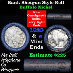 Buffalo Nickel Shotgun Roll in Old Bank Style 'Bell Telephone'  Wrapper 1920 & s Mint Ends Grades