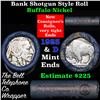 Image 1 : Buffalo Nickel Shotgun Roll in Old Bank Style 'Bell Telephone'  Wrapper 1923 & d Mint Ends Grades