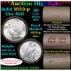 Image 1 : ***Auction Highlight*** Full solid date 1923-p Uncirculated Peace silver dollar roll, 20 coins (fc)