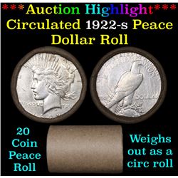 ***Auction Highlight*** Full solid date 1922-s Peace silver dollar roll (fc)