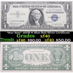 *Star Note* 1957B $1 Blue Seal Silver Certificate Grades xf