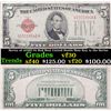 Image 1 : Series of 1928D $5 Red Seal United States Note Key to the Series Grades vf++