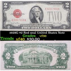 1928G $2 Red seal United States Note Grades vf++