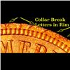 Image 9 : ***Auction Highlight*** 1901 Mint Error 'Broken Collar' Indian Cent 1c Graded Gem+ Unc RB BY USCG (f