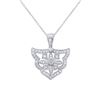 Image 1 : 0.49 CTW Diamond & Diamond Necklace 18K White Gold - REF-74W5H