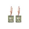 Image 1 : Genuine 13 ctw Green Amethyst Earrings 14KT Rose Gold - REF-54Z2N