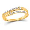 Image 1 : Womens Round Diamond Band Ring 1/12 Cttw 10kt Yellow Gold - REF-10M5H