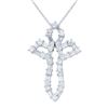 Image 1 : 1.39 CTW Diamond Necklace 18K White Gold - REF-133R9K