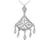 Image 1 : 0.29 CTW Diamond Necklace 14K White Gold - REF-38W4H