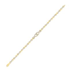 Womens Round Diamond Infinity Bracelet 1/2 Cttw 10kt Yellow Gold - REF-52A5M