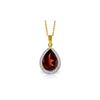 Image 1 : Genuine 4.06 ctw Garnet & Diamond Necklace 14KT Yellow Gold - REF-70R2P