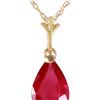 Image 1 : Genuine 1.75 ctw Ruby Necklace 14KT Yellow Gold - REF-25X2M