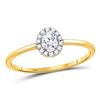 Image 1 : Womens Oval Diamond Solitaire Stackable Band Ring 1/3 Cttw 10kt Yellow Gold - REF-40R9X