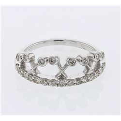 0.48 CTW Diamond Ring 14K White Gold - REF-42H5M