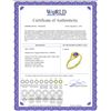 Image 2 : Genuine 0.30 CTW Amethyst Ring 14KT Yellow Gold - REF-30V5W