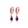 Image 1 : Genuine 3.3 ctw Amethyst Earrings 14KT Rose Gold - REF-50Y6F