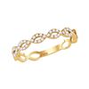 Image 1 : Womens Round Diamond Stackable Band Ring 1/5 Cttw 14kt Yellow Gold - REF-19X9A