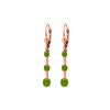 Image 1 : Genuine 2.5 ctw Peridot Earrings 14KT Rose Gold - REF-39H3X