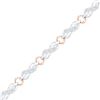 Image 1 : Womens Round Diamond Infinity Bracelet 1/4 Cttw 10kt Two-tone Gold - REF-52M5H