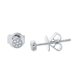 0.05 CTW Diamond Earrings 14K White Gold - REF-11W3H