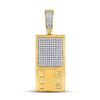 Image 1 : Mens Round Diamond Scale Charm Pendant 3/8 Cttw 10kt Yellow Gold - REF-27W9K