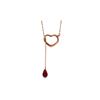 Image 1 : Genuine 3.3 ctw Ruby Necklace 14KT Rose Gold - REF-37M4T