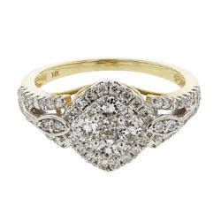 0.95 CTW Diamond Ring 14K Yellow Gold - REF-84M2F