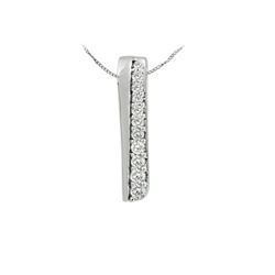 0.33 CTW Diamond Necklace 14K White Gold - REF-39R6K